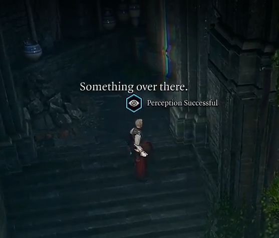Скриншот из игры Baldur’s Gate 3: Perception Check Successful
